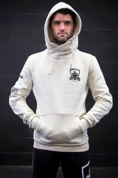 White Jumper Hood Up