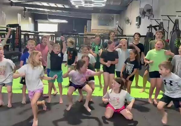 Group of Carbon Gym members together during a fun moment at Carbon Gym Geelong