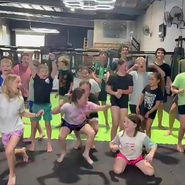 Group of Carbon Gym members together during a fun moment at Carbon Gym Geelong