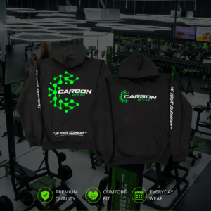 New Black Carbon Gym Hoodies