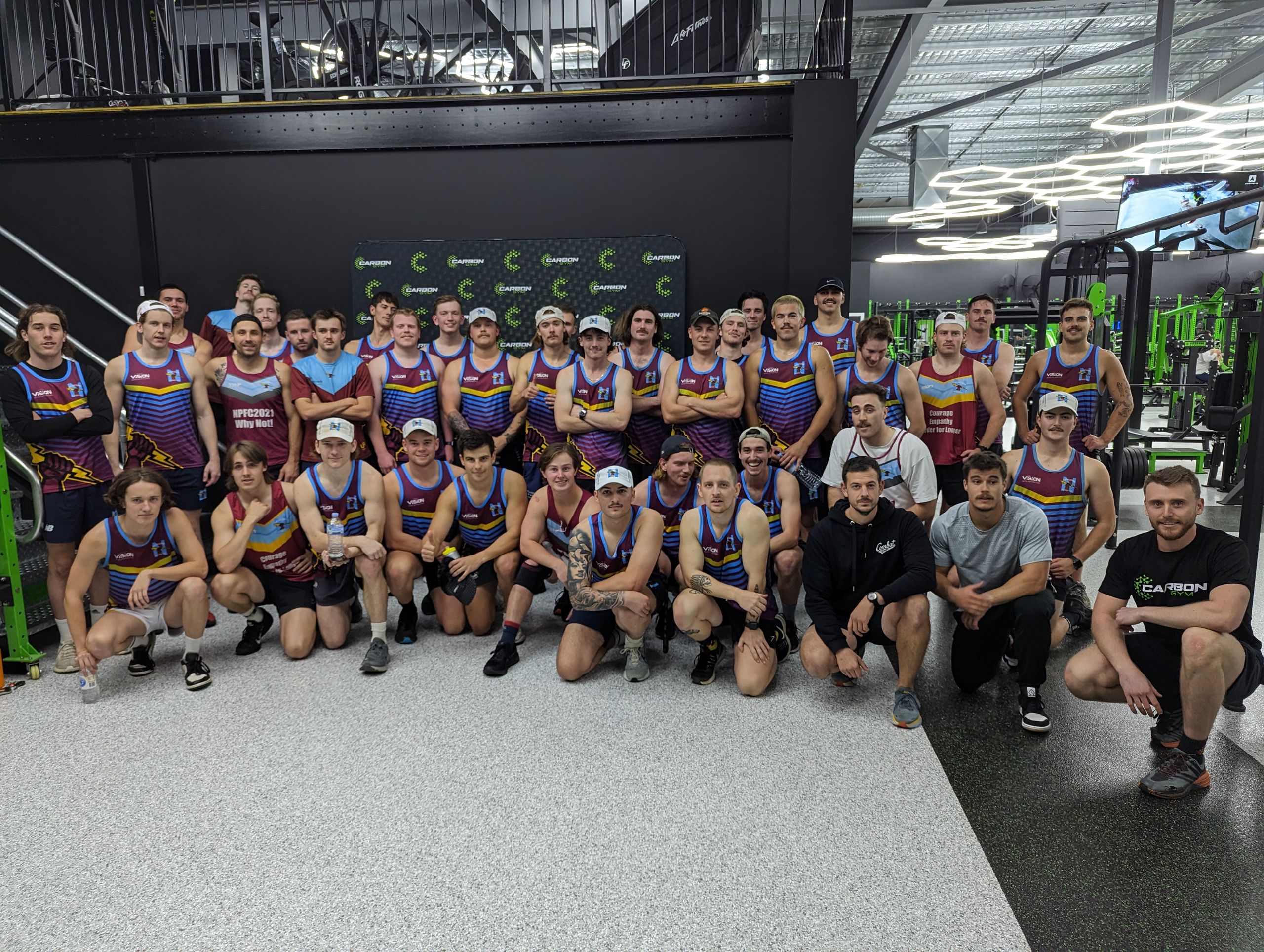 Newcomb Football Club training at Carbon Gym Geelong