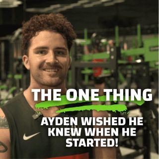 Member testimonial thumbnail with Ayden and the text The one thing Ayden wished he knew when he started