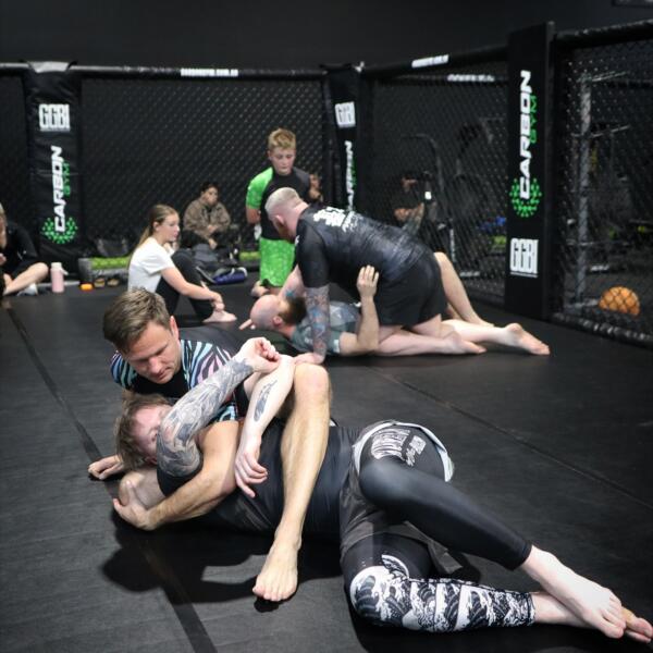 Members in a BJJ class at Carbon Gym in Geelong
