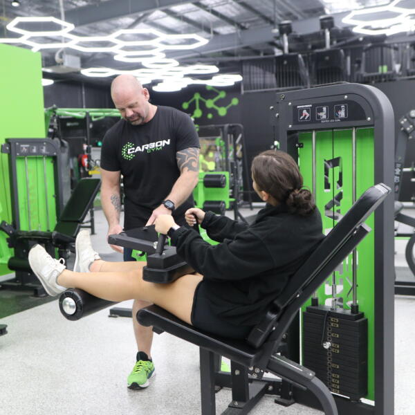 Coach Rob doing a PT session at Carbon Gym