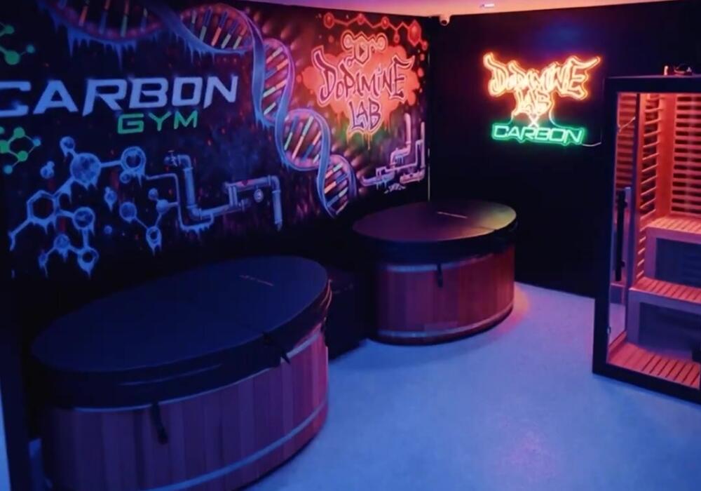 Infrared sauna interior at Carbon Gym's Dopamine Lab, Geelong